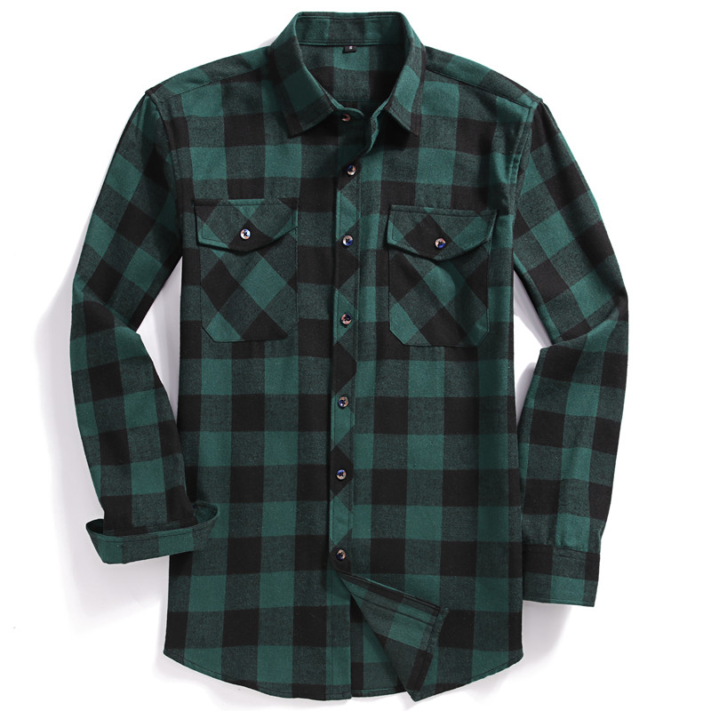 Flannel Shirt Lined - Jesienna męska koszula z długim rękawem