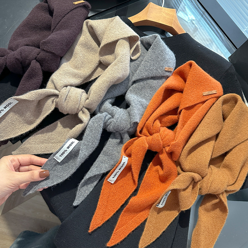 Cashmere Pashmina Wrap - Damski szalik dziergany 100% wełna, ciepły
