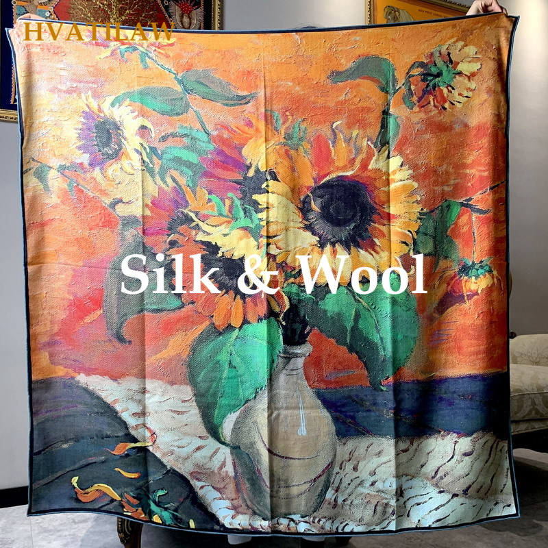 Shawl Wrap Winter - Elegancki szalik z 30% jedwabiu i