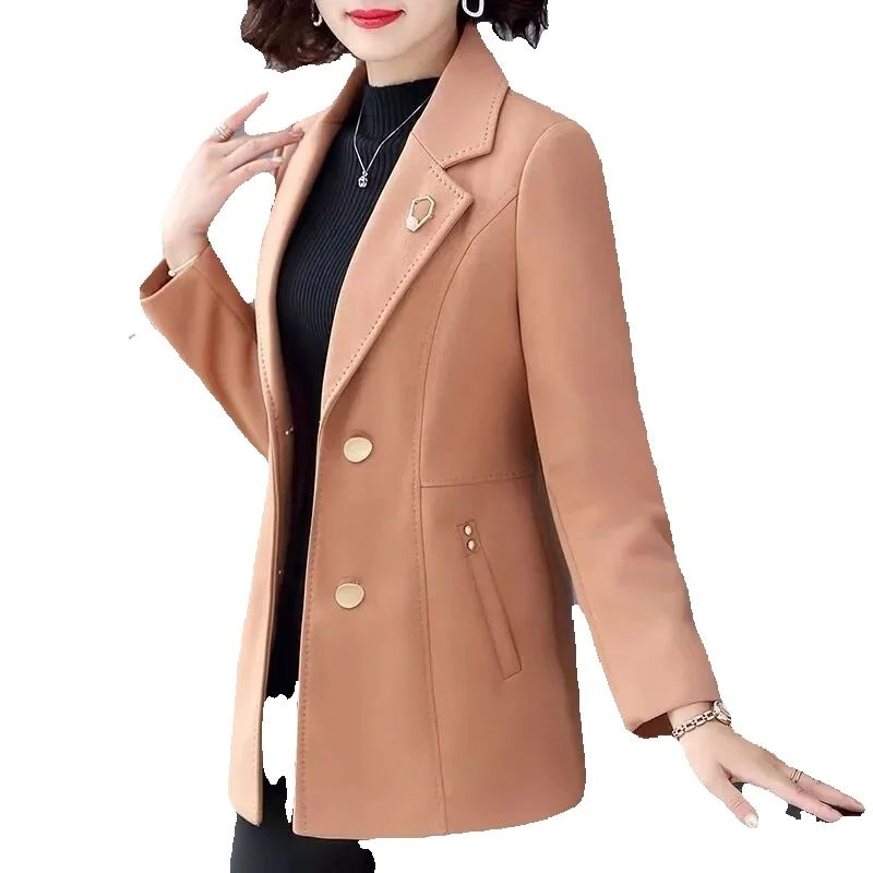 Wool Coat Peacoat - Płaszcz jesienny Krótki 40-letni Płaszcz damski
