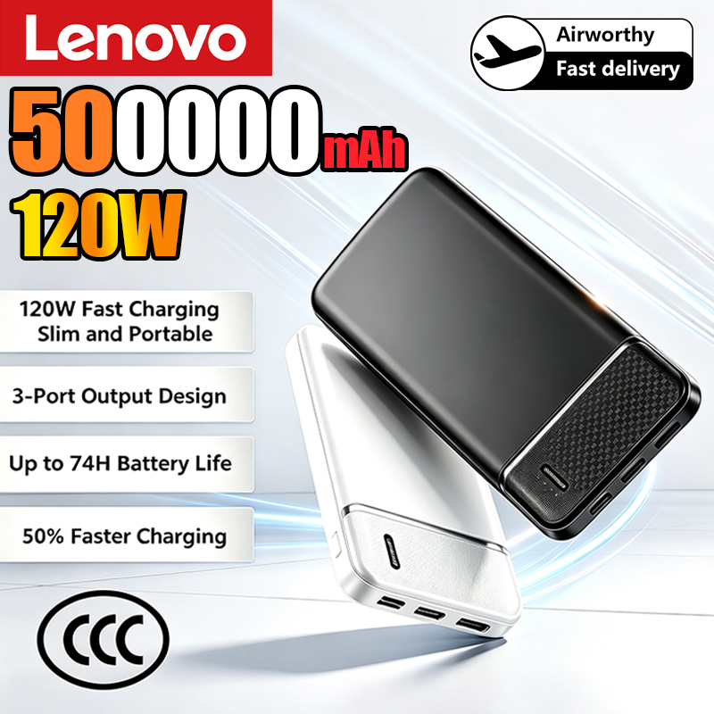 Heated Vest Battery - Lenovo 500000mAh Przenośny Power Bank 120W