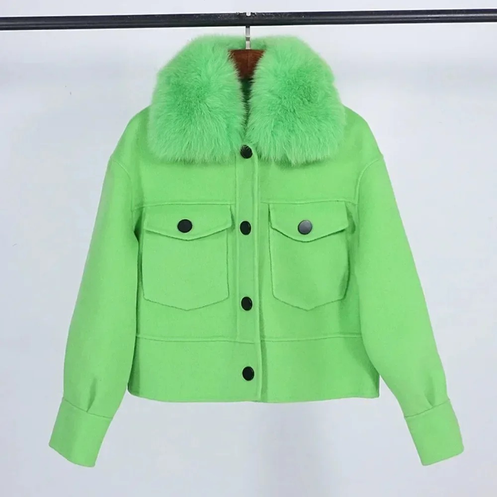 Wełniany damski płaszcz futrza – Wool Coat Peacoat recenzja i cena
