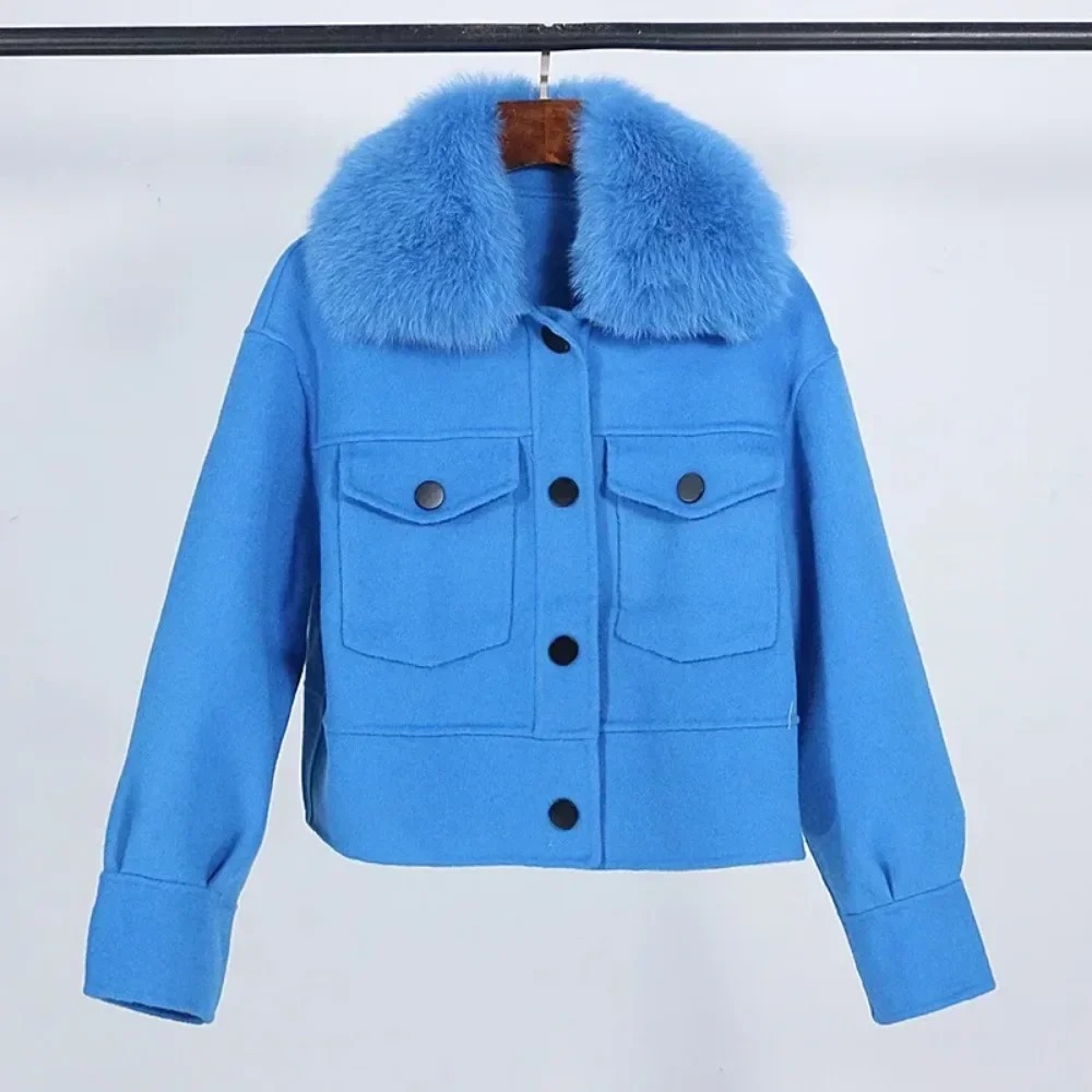 Wełniany damski płaszcz futrza – Wool Coat Peacoat recenzja i cena