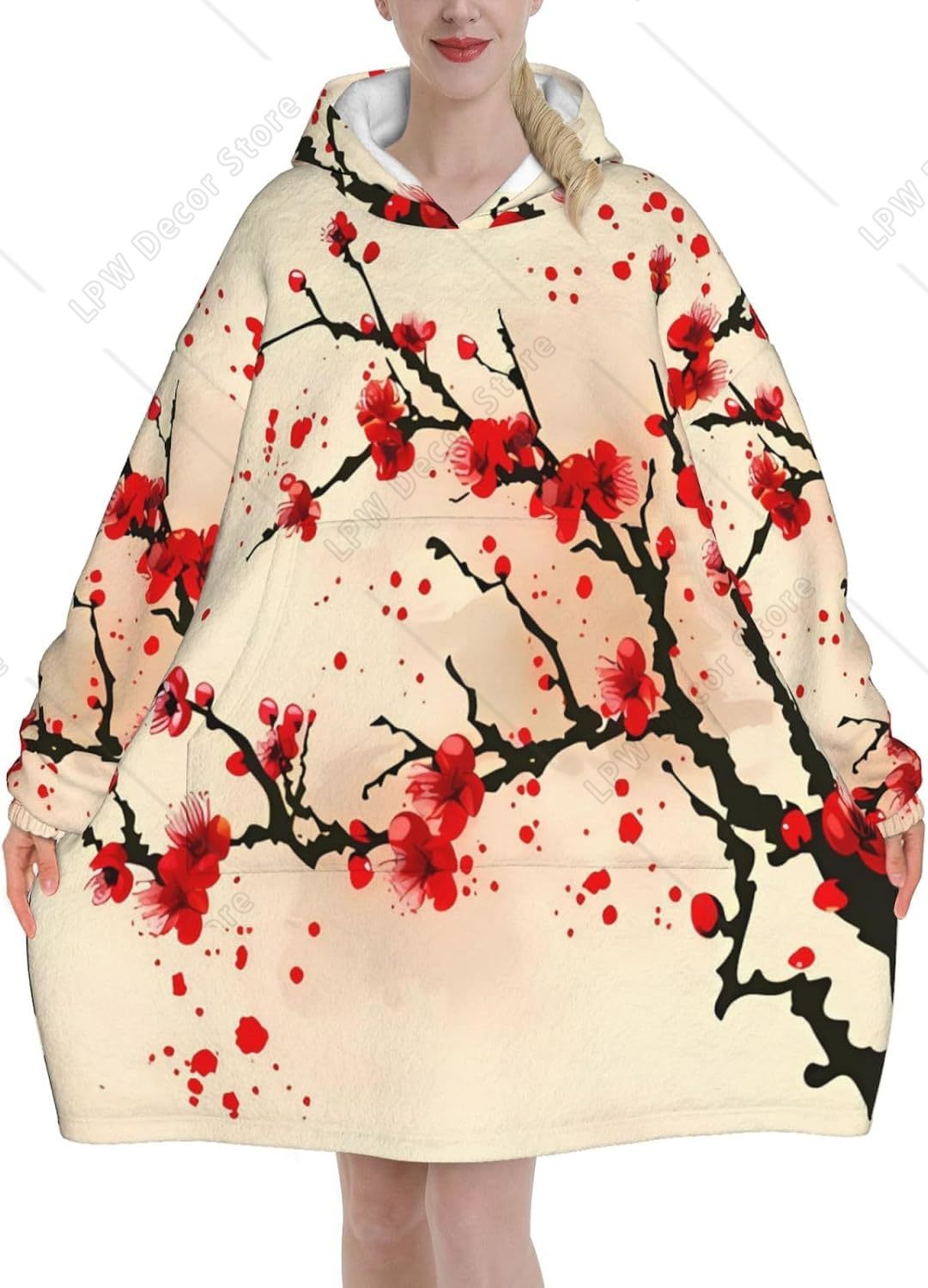Czerwona bluza z kapturem z mo – Sherpa Hoodie Fleece recenzja i cena