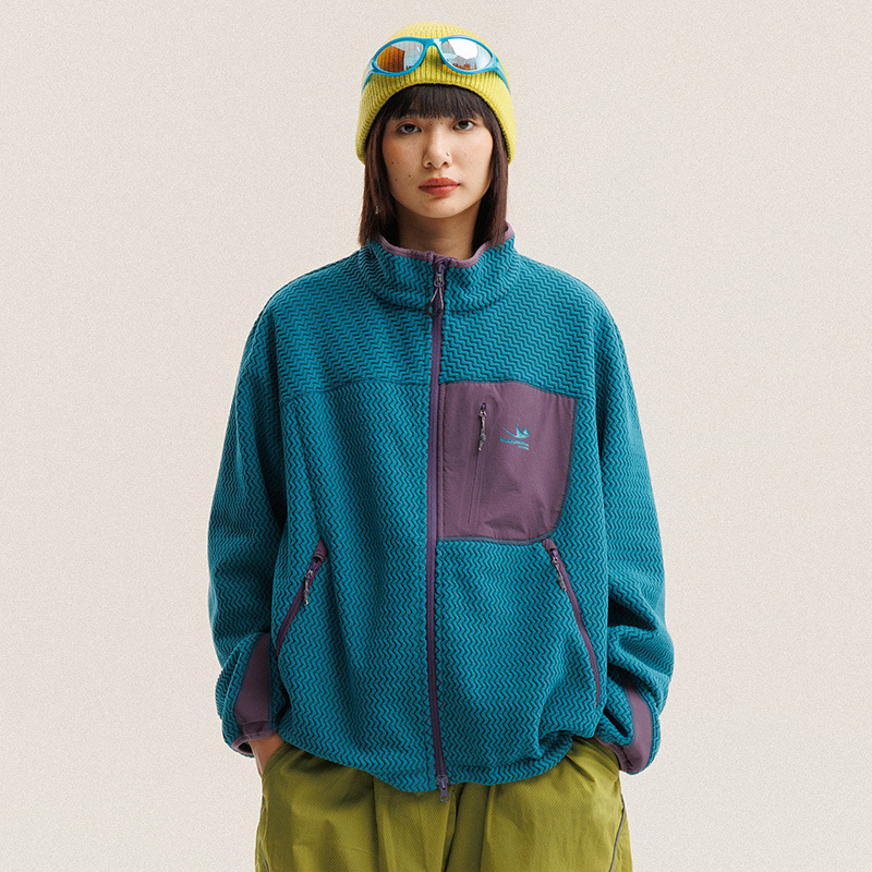 Kurtka polarowa z falistymi pa – Wool Coat Peacoat recenzja i cena