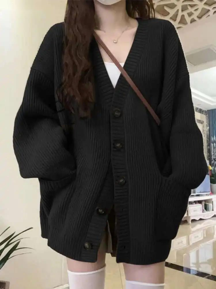 Luźny Kardigan Damski Długi Rę – Wool Coat Peacoat recenzja i cena